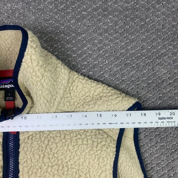 Patagonia Men's Retro Pile Fleece Vest Large El Cap Khaki Retro X Deep Pile - Picture 10 of 10